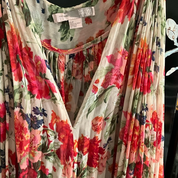 👗Paisley accordion pleated short sheer dress - Picture 5 of 5